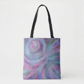 Metaalzeemeerminkleuren met abstracte paisleys tote bag (Voorkant)