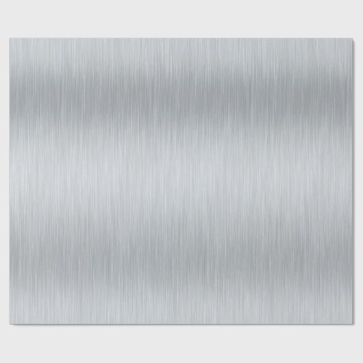 Metaalzilver geborsteld aluminium textuur cadeaupapier (Vlak)