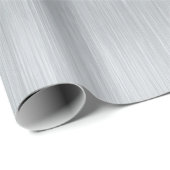 Metaalzilver geborsteld aluminium textuur cadeaupapier (Rol Hoek)