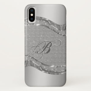 Metaalzilver grijs geoemetrisch ontwerp Case-Mate iPhone case