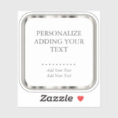 Metaalzilver - Kus-Cut-Sticker Sticker (Vel)