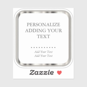 Metaalzilver - Kus-Cut-Sticker Sticker