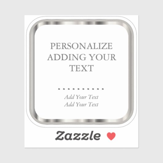 Metaalzilver - Kus-Cut-Sticker Sticker (Vel)