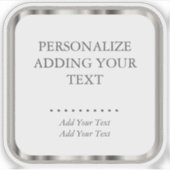 Metaalzilver - Kus-Cut-Sticker Sticker (Voorkant)