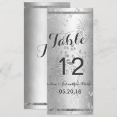 Metaalzilverelegant glazuur Tafelnummers (Voorkant / Achterkant)