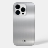 Metaalzilvertextuur Roestvrij staal Kijk uit Case-Mate iPhone Case (Achterkant)