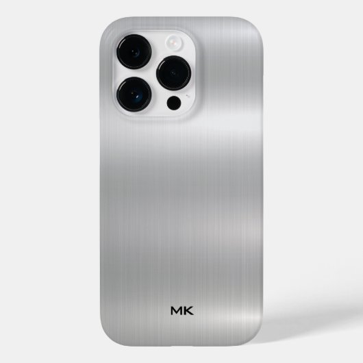 Metaalzilvertextuur Roestvrij staal Kijk uit Case-Mate iPhone Case (Achterkant)