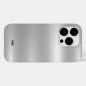 Metaalzilvertextuur Roestvrij staal Kijk uit Case-Mate iPhone Case (Achterkant (horizontaal))