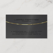 Metaalzwart met gouden accent visitekaartje (Achterkant)