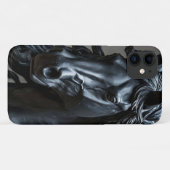 Metaalzwart paard Case-Mate iPhone case (Achterkant (horizontaal))