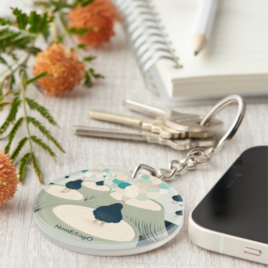 Metafoor_22_Een meisje in het droomacryl Sleutelhanger (Voorkant Rechts)