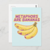 Metafoor Grappige typografie Briefkaart (Voorkant / Achterkant)