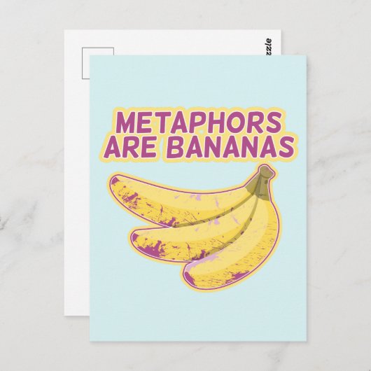 Metafoor Grappige typografie Briefkaart (Voorkant / Achterkant)