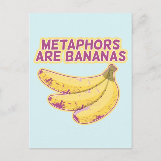 Metafoor Grappige typografie Briefkaart (Voorkant)