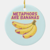 Metafoor Grappige typografie Keramisch Ornament (Achterkant)