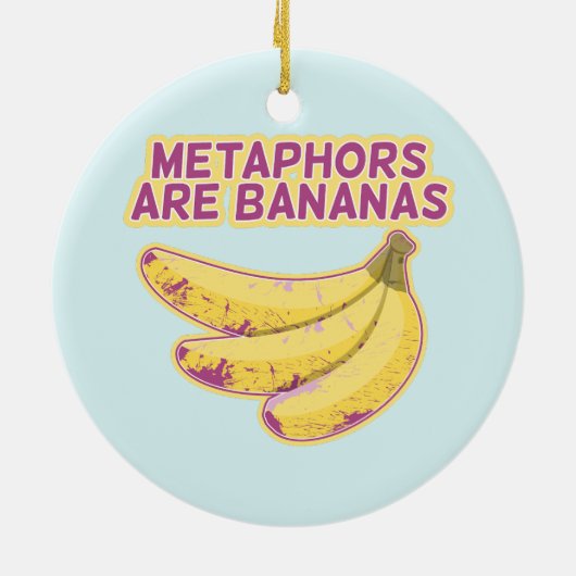 Metafoor Grappige typografie Keramisch Ornament (Achterkant)