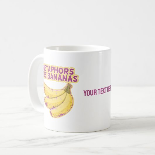 Metafoor Grappige typografie Koffiemok (Voorkant links)