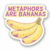 Metafoor Grappige typografie Sticker (Voorkant)