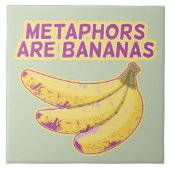 Metafoor Grappige typografie Tegeltje (Voorkant)