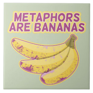 Metafoor Grappige typografie Tegeltje