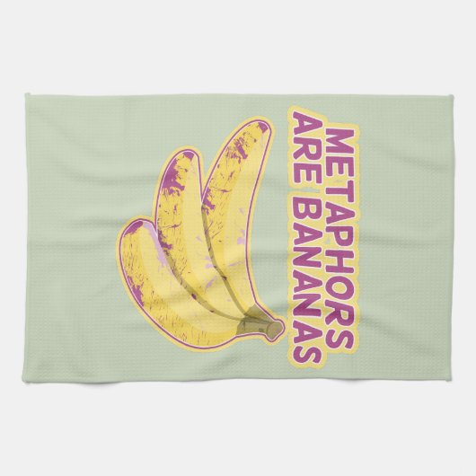 Metafoor Grappige typografie Theedoek (Horizontaal)