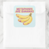 Metafoor Grappige typografie Vierkante Sticker (Tas)