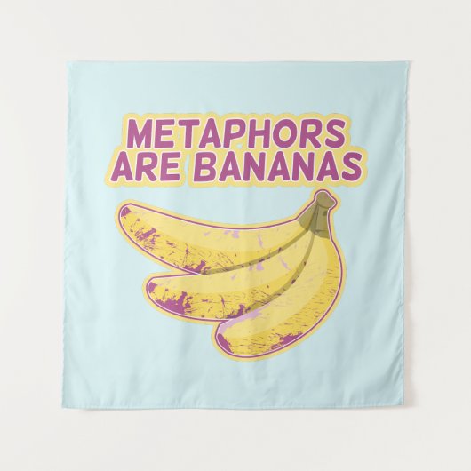 Metafoor Grappige typografie Wandkleed (Voorkant)