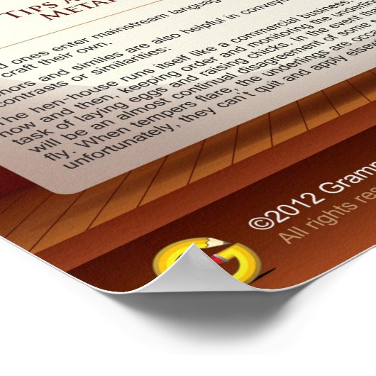 Metaforen en dergelijke: hints en tips poster (Hoek)