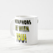 Metaforen zijn bij u grappige mok of reismok (Voorkant links)