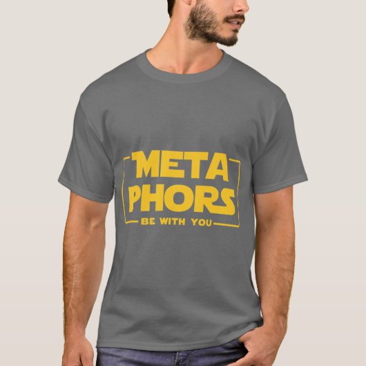 Metaforen zijn met jou Engelse leraar Cadeau grapp T-shirt (Voorkant)