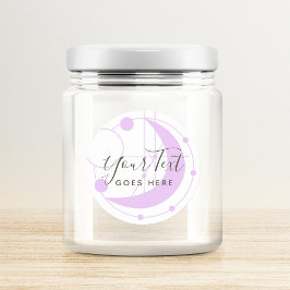 Metafysisch Geometrische Maan Minimalistisch Paars Ronde Sticker