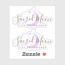 Metafysisch Geometrische Maan Minimalistisch Paars Sticker