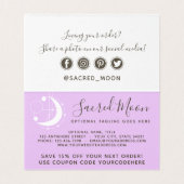 Metafysisch Maan Minimalistisch Paars Hartelijk da Kaart (Binnenkant ongevouwen)