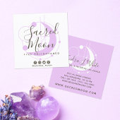 Metafysisch Maan Minimalistische Paarse Sociale Me Vierkante Visitekaartje