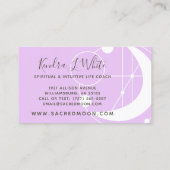 Metafysisch Mon Minimalistisch Paars Visitekaartje (Achterkant)