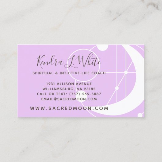 Metafysisch Mon Minimalistisch Paars Visitekaartje