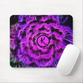 Metafysisch Paars Neon Energy Monogram Muismat (Met muis)