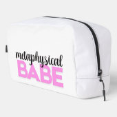 metafysische babe vette roze script toilettas toilettasje (Rechterhoek)
