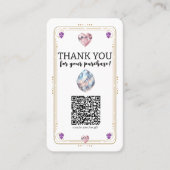 Metafysische Kristallen Kwarts Goud Social Media Q Visitekaartje (Voorkant)