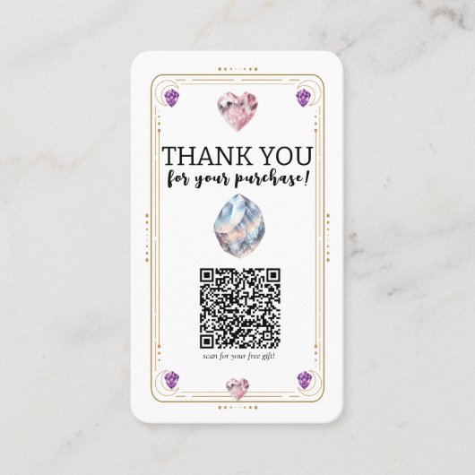 Metafysische Kristallen Kwarts Goud Social Media Q Visitekaartje (Voorkant)