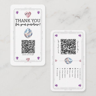 Metafysische Kristallen Kwarts Social Media QR Visitekaartje