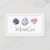 Metafysische Kristallen Roos Quartz Social Media Q Visitekaartje (Voorkant)