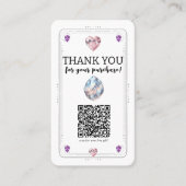 Metafysische Kristallen Roos Quartz Social Media Q Visitekaartje (Voorkant)