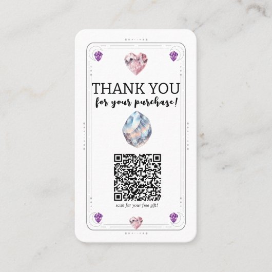 Metafysische Kristallen Roos Quartz Social Media Q Visitekaartje (Voorkant)