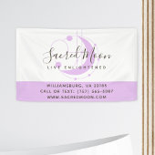 Metafysische maanminimalistische Paarse Spandoek