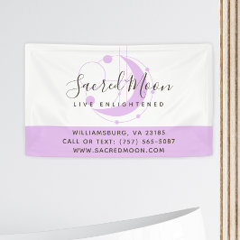 Metafysische maanminimalistische Paarse Spandoek