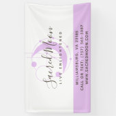 Metafysische maanminimalistische Paarse Spandoek (Verticaal)