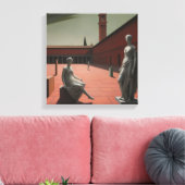 Metafysische Red Tone kunstwerk met oude beelden Canvas Afdruk (Insitu (Woonkamer))