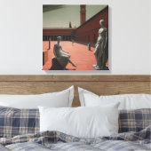Metafysische Red Tone kunstwerk met oude beelden Canvas Afdruk (Insitu (Slaapkamer))