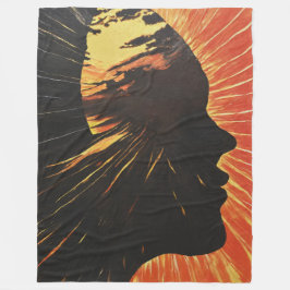 Metafysische Sunrise Art | Gezicht en zonsopgang Fleece Deken